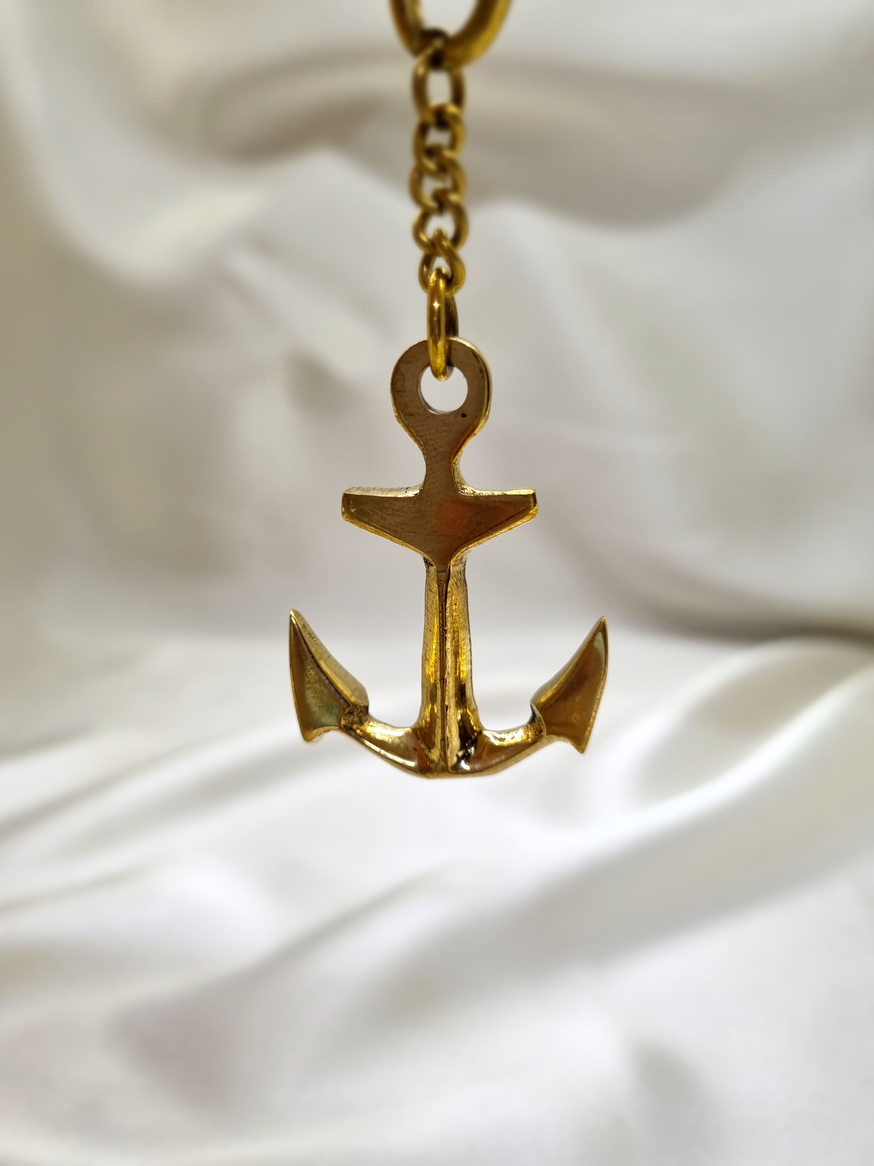 Brass Anchor Keychain 2