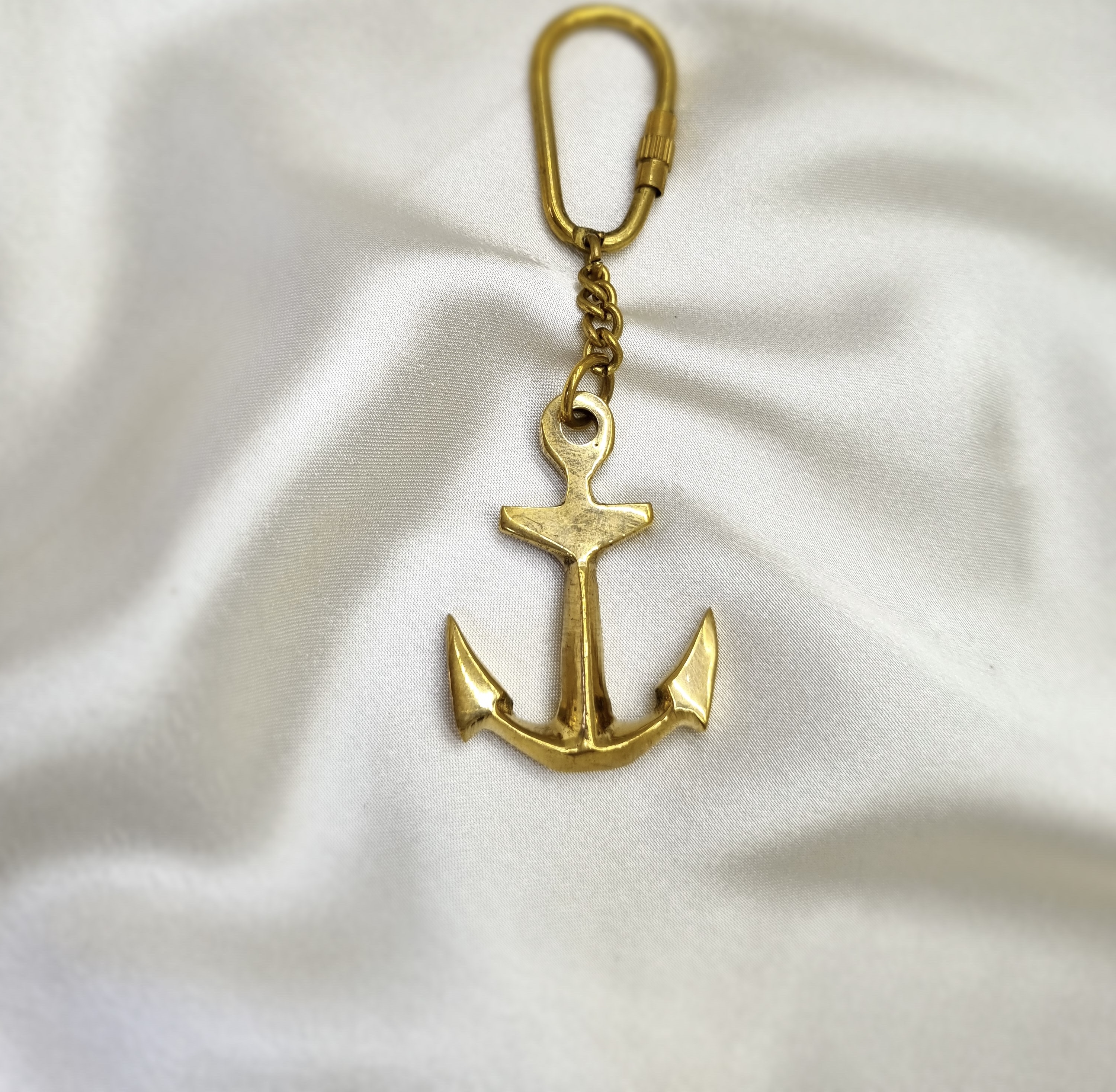 Brass Anchor Keychain 1
