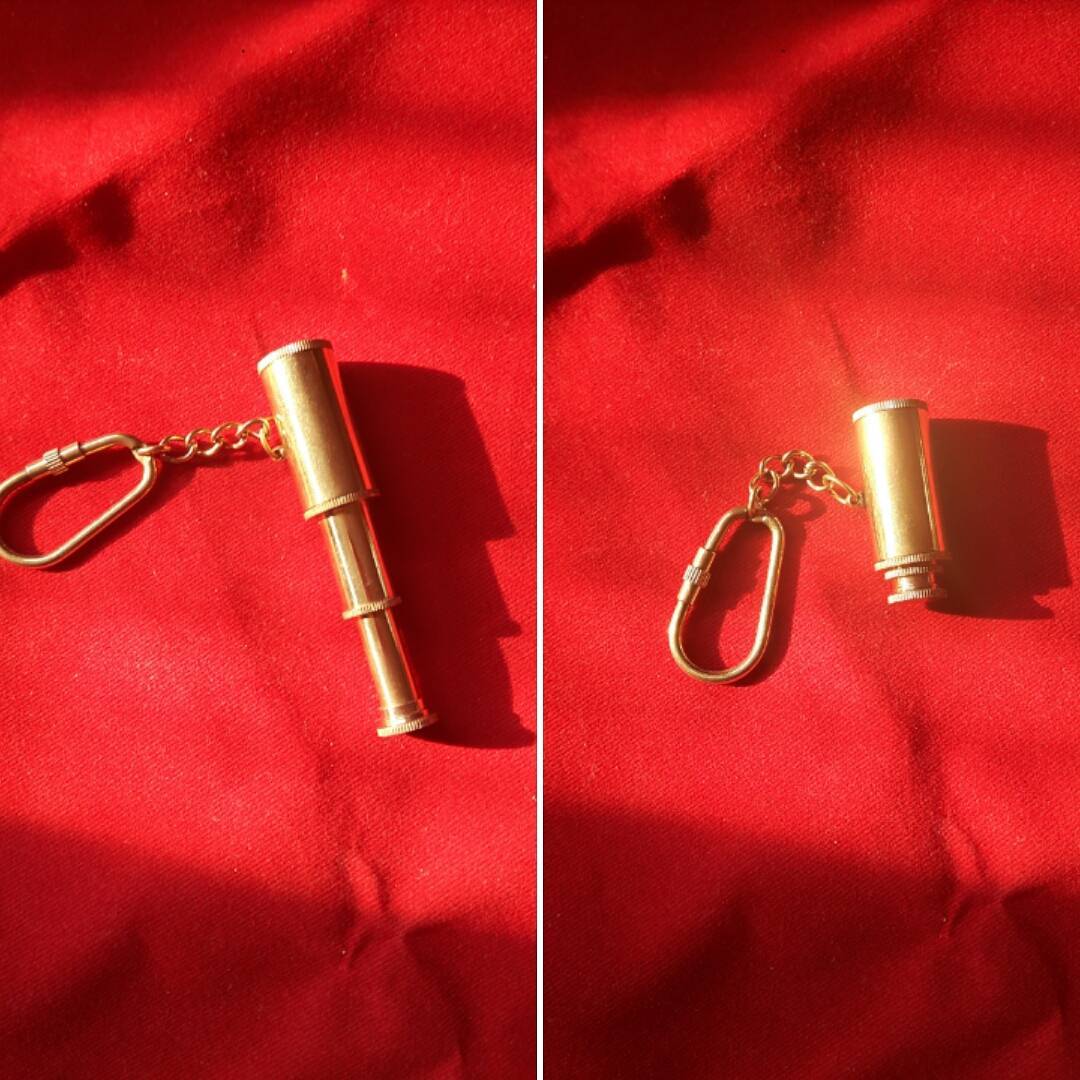 Brass Binocular Keychain 1