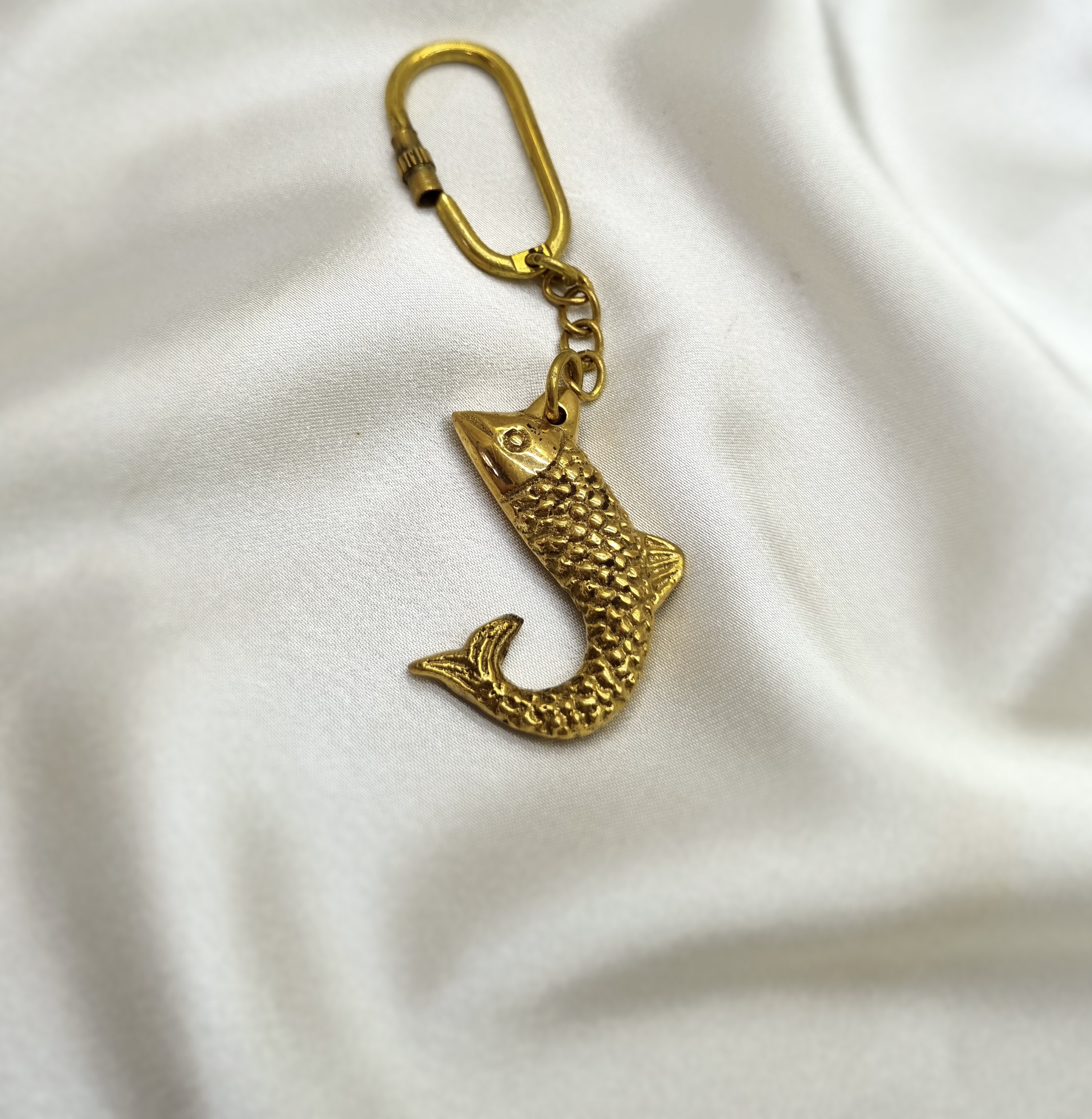 Brass Fish Keychain 1